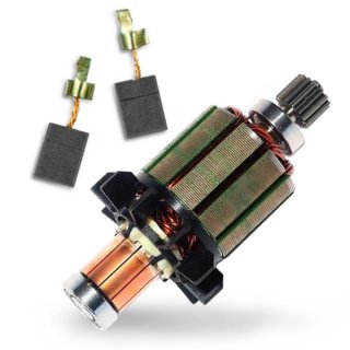 Makita Anker + Kohlebürsten Set 18 Volt BHP 454 BDF 454 DDF 454